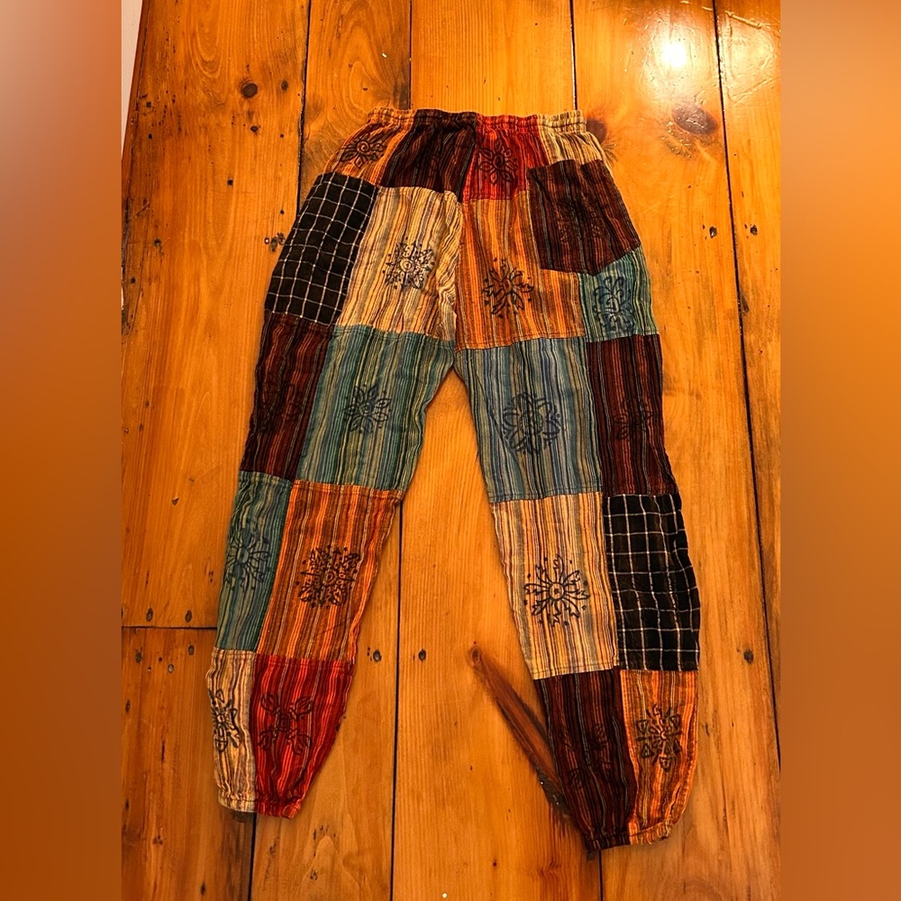 Boho Patchwork Joggers - image 2